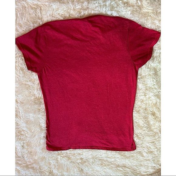 Anvil "Why is the carpet all wet Todd?" Printed Tee | Color: Red | Size: M - Picture 2 of 4